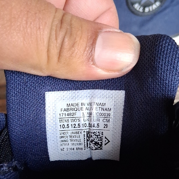 Converse Navy and Black High-Top Sneakers - Picture 14 of 16